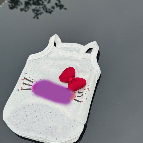 ペットの猫服 夏用 日焼け止め 薄手 通気性 キティキャミソールベスト トラ猫 デボン猫 ゴールドグラデーション