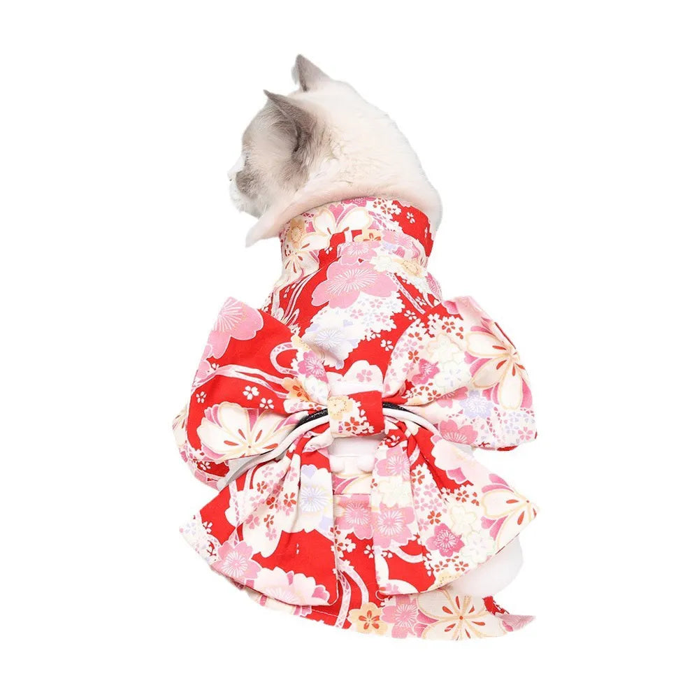 ワンちゃん用 和風ペットドレス ハワイアン 通気性 猫用 かわいい服 柴犬 春夏 薄手