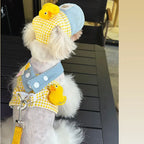 春夏用ペットハーネス猫犬服アウトドア用アヒル牽引セット