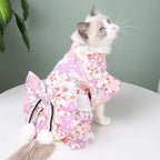 ワンちゃん用 和風ペットドレス ハワイアン 通気性 猫用 かわいい服 柴犬 春夏 薄手